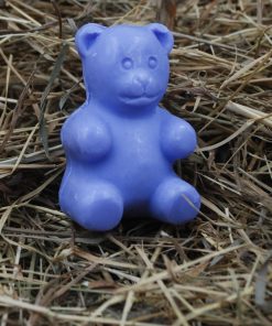 Mini tvål, lila nalle.